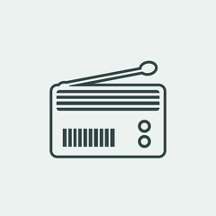radio vector icon illustration sign 
