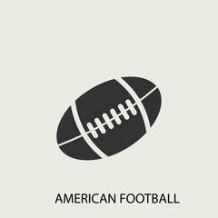 American football vector icon illustration sign 