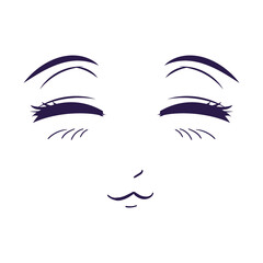 smiling manga face