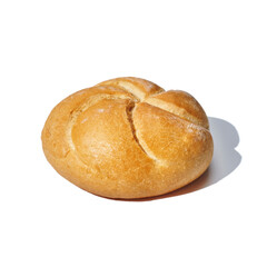 round bun isolated on white background