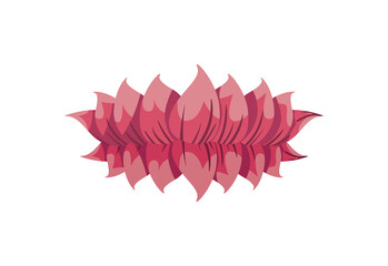 flat pink lotus design