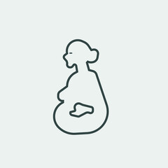 pregnant woman vector icon illustration sign 