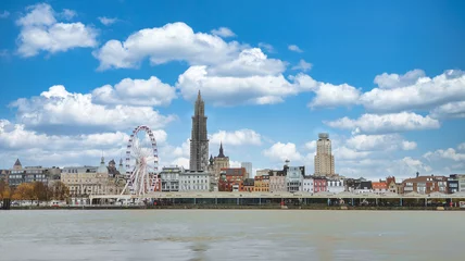 Poster panoramic view of Antwerp Belgium © Geert