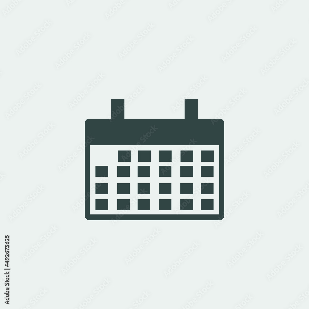 Wall mural  day calendar vector icon illustration sign 