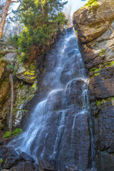 Waterfall Bystre near of The Hrinova village in central Slovakia, Europe. © Viliam