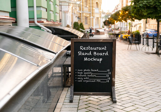Stand Banner Mockup Advertising Board