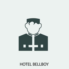 Hotel bellboy vector icon illustration sign 