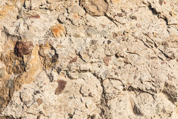 Conglomerate rock on the Baya peninsula.