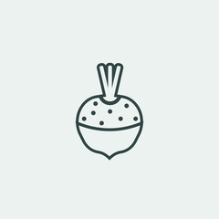 radish vector icon illustration sign 