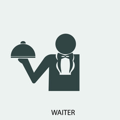 waiter vector icon illustration sign 
