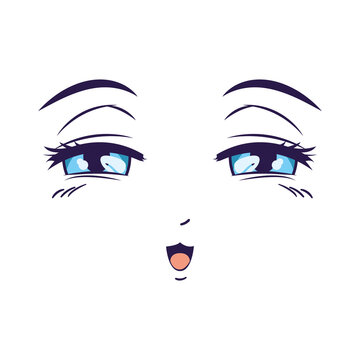 Free: Anime Eyes Scared Download - Anime Girl Face Transparent