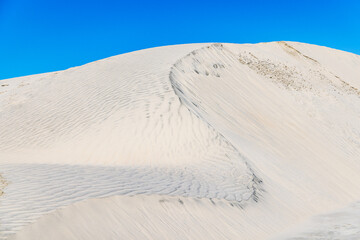 Sand dunes along the western coast of the Baja peninsula.