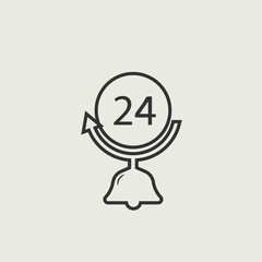 hotel bell vector icon illustration sign 