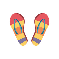flat colored flip flops