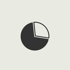 pie chart vector icon illustration sign 