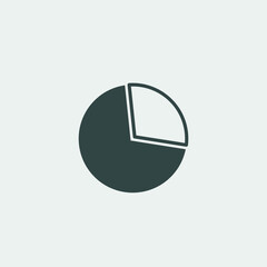 pie chart vector icon illustration sign 