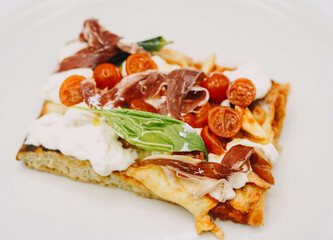 Pizza estilo italiano para vender al corte