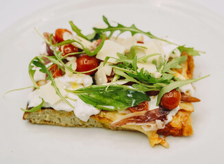 Pizza estilo italiano para vender al corte
