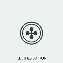 clothes button vector icon illustration sign 