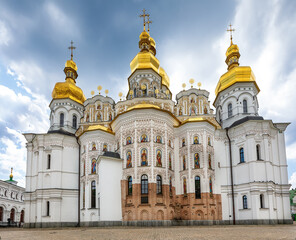 Fototapeta na wymiar The Dormition Cathedral of the Kyiv Pechersk Lavra in summer. Kyiv. Ukraine