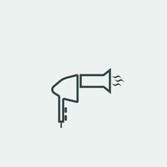 hair drier vector icon illustration sign 