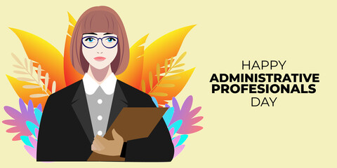 Administrative Professionals Day, Holiday concept, Secretary Day holiday, celebration, card, poster