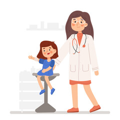 Obraz premium A podiatrist uses a bandage to help a girl. patient with a sore arm at appointment with doctor in medical office. orthopedist treats small child in hospital. children s doctor works with a patient