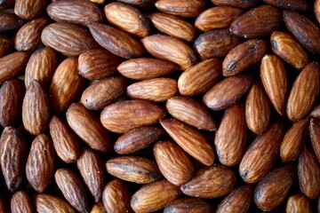 background of almonds