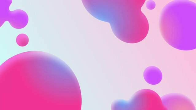Fantastic liquid animation. Gradient background in pastel colors. Seamless loop playback