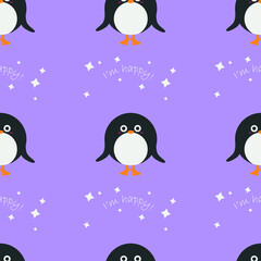 Seamless pattern with animals.Cute round animals. Little animals with pink cheeks. Beautiful drawings for children.