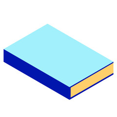 Minimalist 2D style notebook for studying and working in isometric style