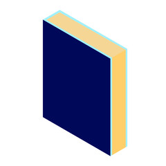 Minimalist 2D style notebook for studying and working in isometric style