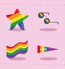 four flats pride lgbtq items