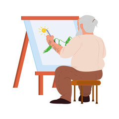 older man illustration