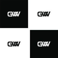 Obraz premium gvw letter original monogram logo design set