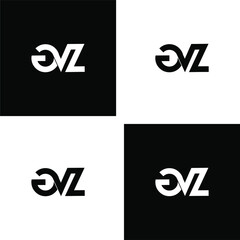 gvz letter original monogram logo design set