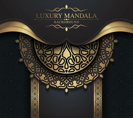 Luxury ornamental mandala background with arabic islamic east pattern style premium