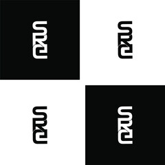 sre initial letter monogram logo design set