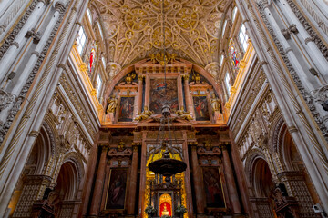 Obraz premium Interior view and decorative detail from the magnificent Mosque of Cordoba