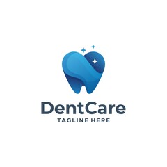 Dental Care logo design, medical clinic vector illustration