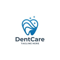 Dental Care logo design, medical clinic vector illustration