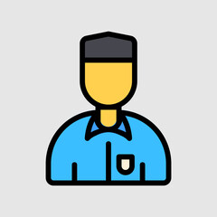 Muslim icon in filled line style about ramadan, use for website mobile app presentation