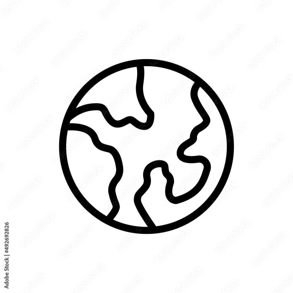 Poster earth icon. line icon style. simple design editable. design template vector