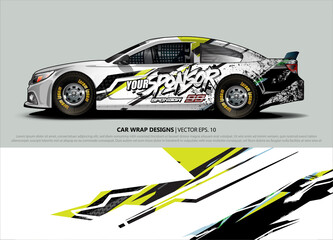 car wrap design. simple lines with abstract background vector concept for vehicle vinyl wrap and automotive decal livery
