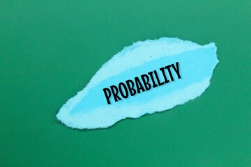 blue paper torn with the word probability