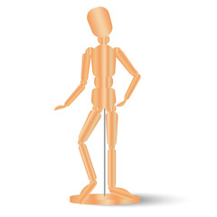 Realistic icon mannequin on white background. Vector illustration. stock image.