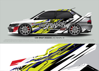 car wrap design. simple lines with abstract background vector concept for vehicle vinyl wrap and automotive decal livery
