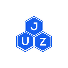 JUZ letter logo design on White background. JUZ creative initials letter logo concept. JUZ letter design. 