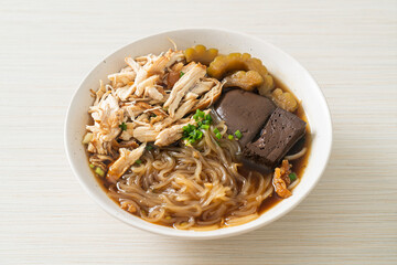 Stewed Chicken Noodle Soup Bowl