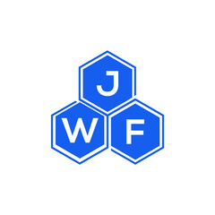 JWF letter logo design on White background. JWF creative initials letter logo concept. JWF letter design. 